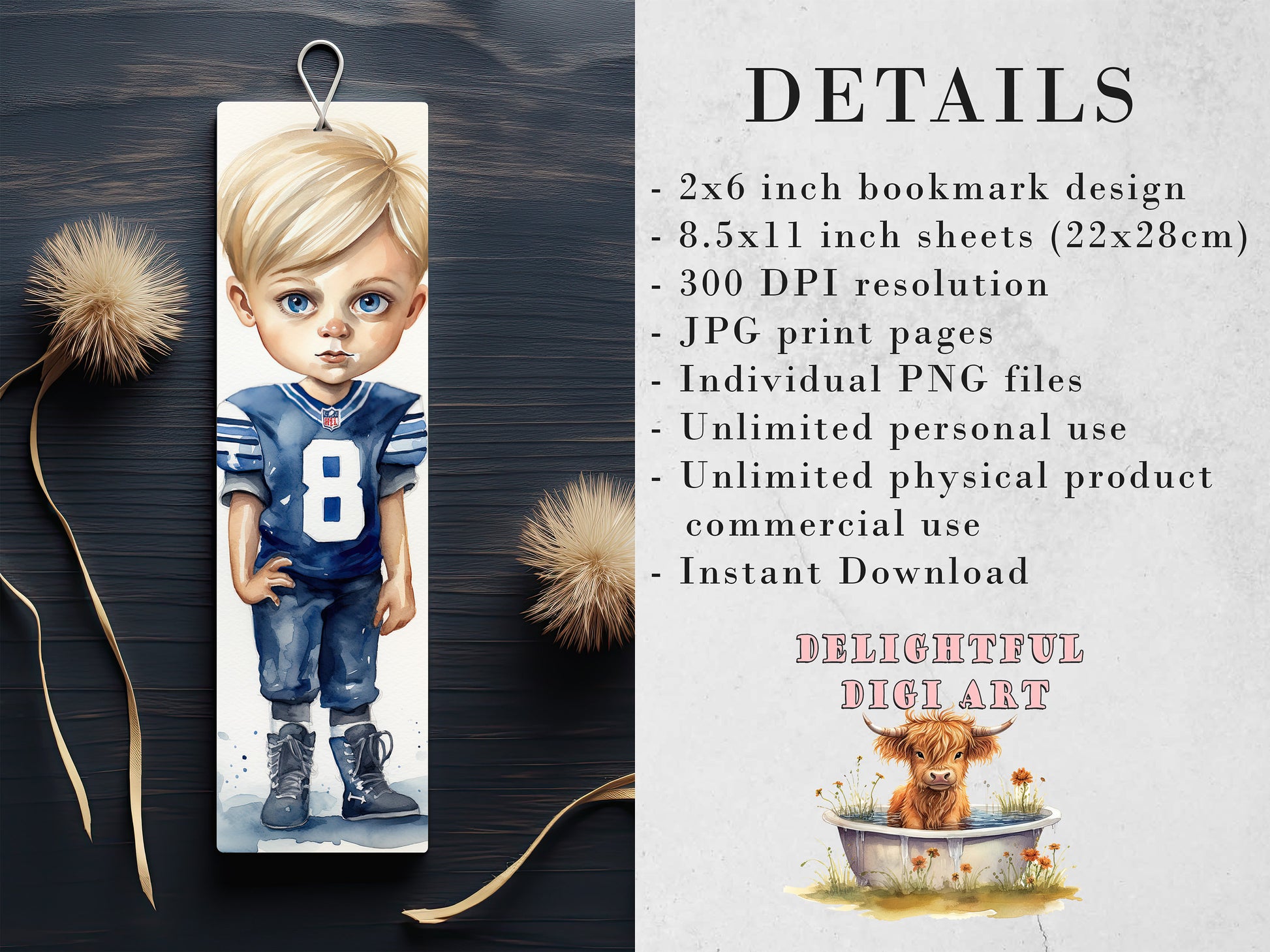 10 Sports Boys Printable Bookmarks | Digital Download JPG Bookmark Set Watercolor PNG Bundle| Big Eyes sublimation bookmark set| Chibi Boy
