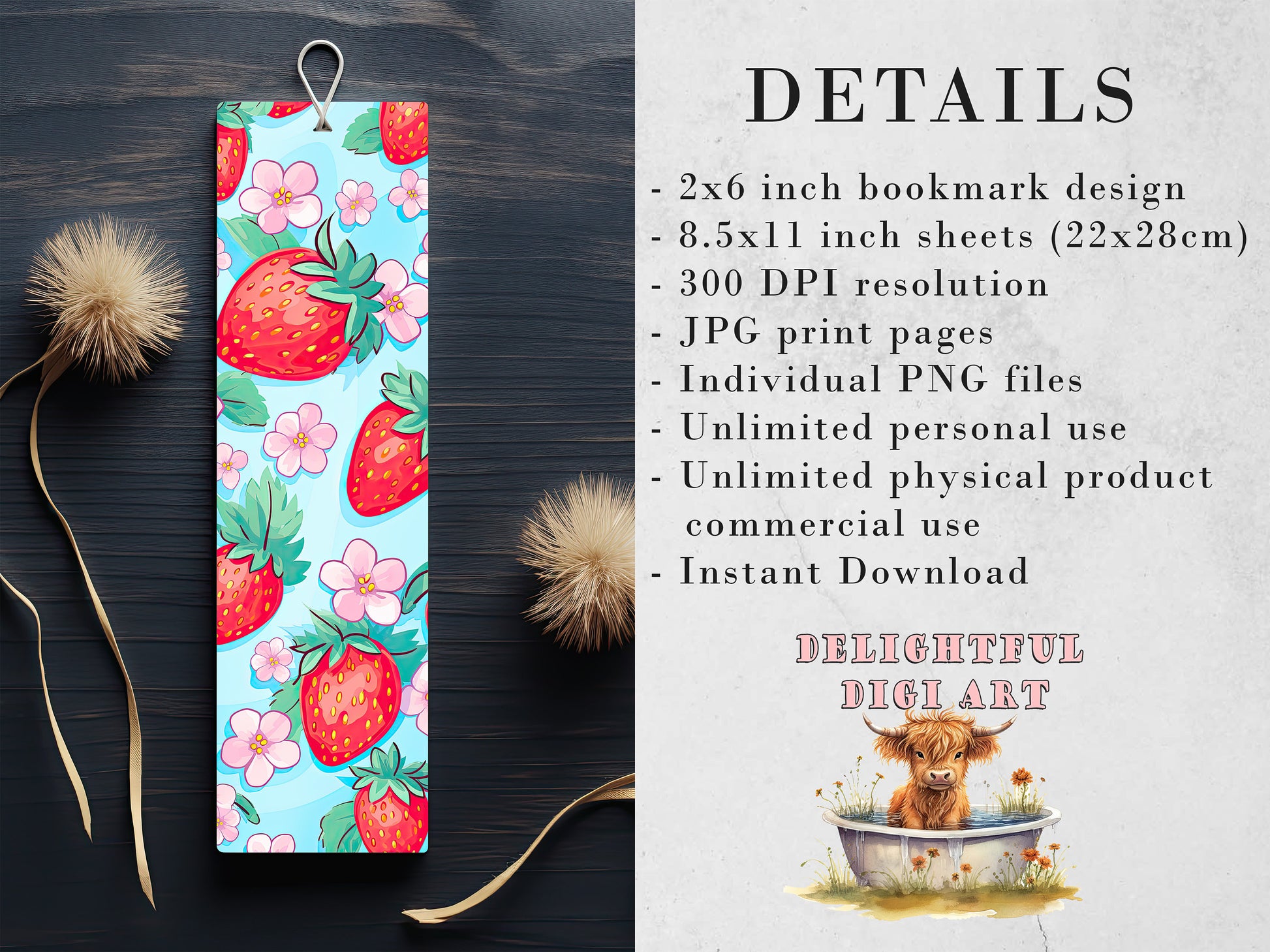 Retro Fruit Printable Bookmarks: JPG DIY Bookmark Sheets| PNG bookmark sublimation set of 15 | Pastel colors | Sliced Fruit Pattern