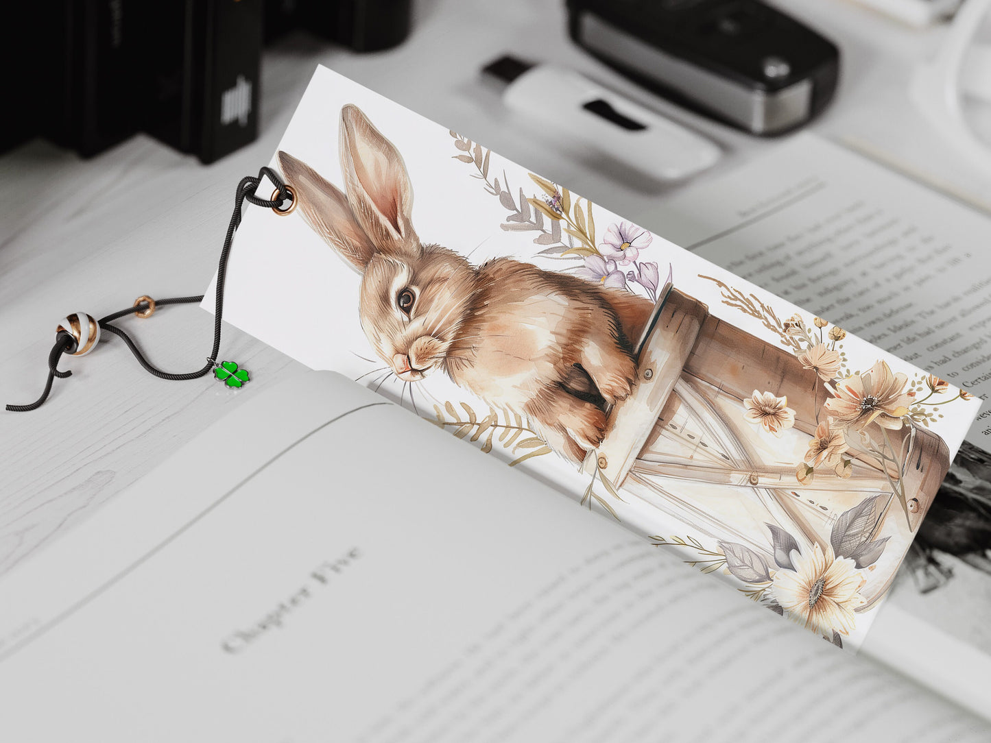 15 Floral Bunnies Printable Bookmarks| Digital Download JPG Bookmark Sheets| PNG bookmark sublimation| Easter Rabbits Gift for Girls