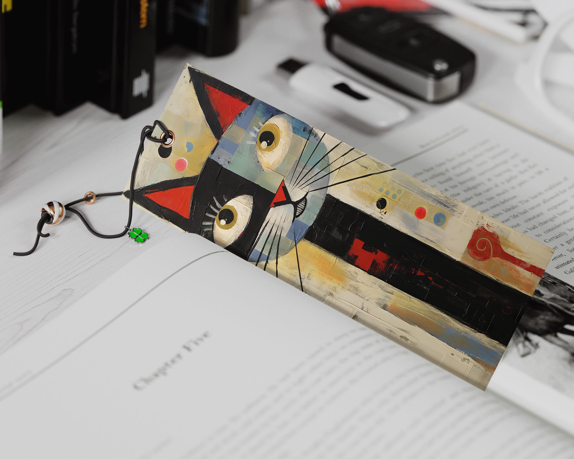 Meow Society Printable Bookmarks II | 10 Quirky Mixed Media Cat Bookmark Sheets| PNG bookmark sublimation| Whimsical Cat Digital Bookmarks